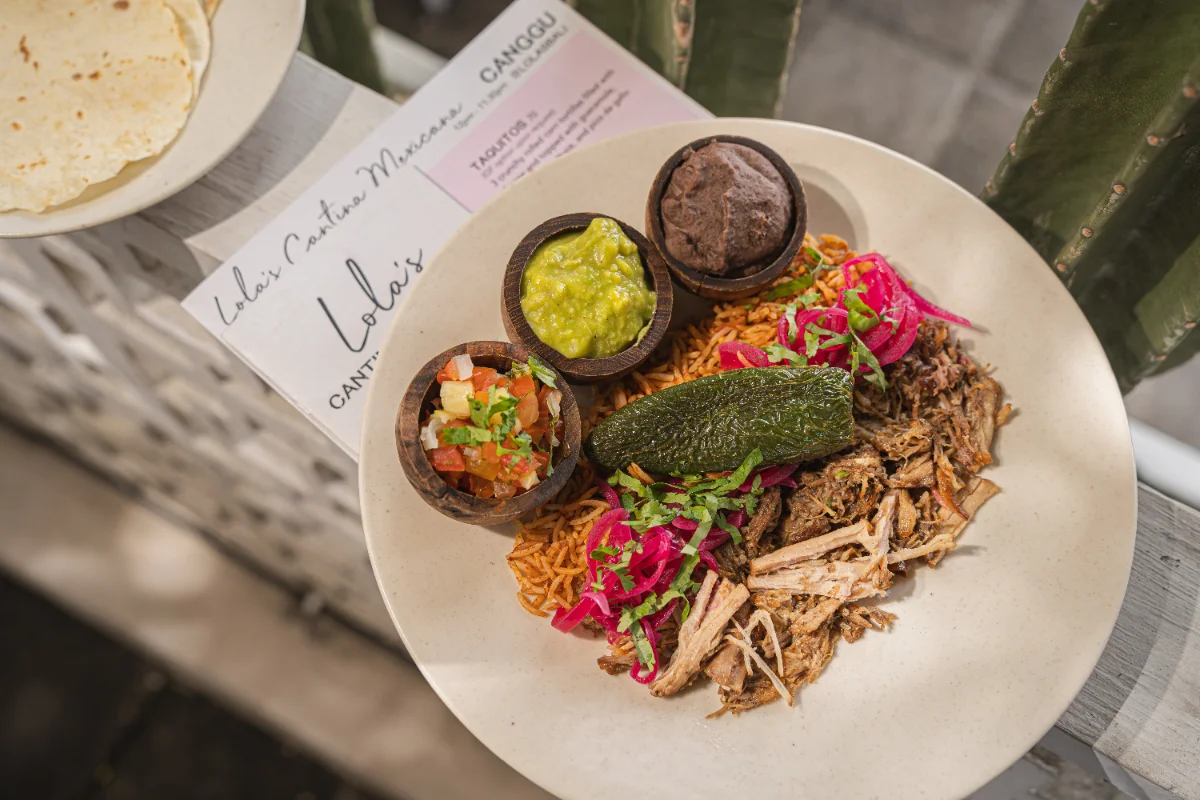 Tacos done properly at Lola's Cantina Mexicana, Bali